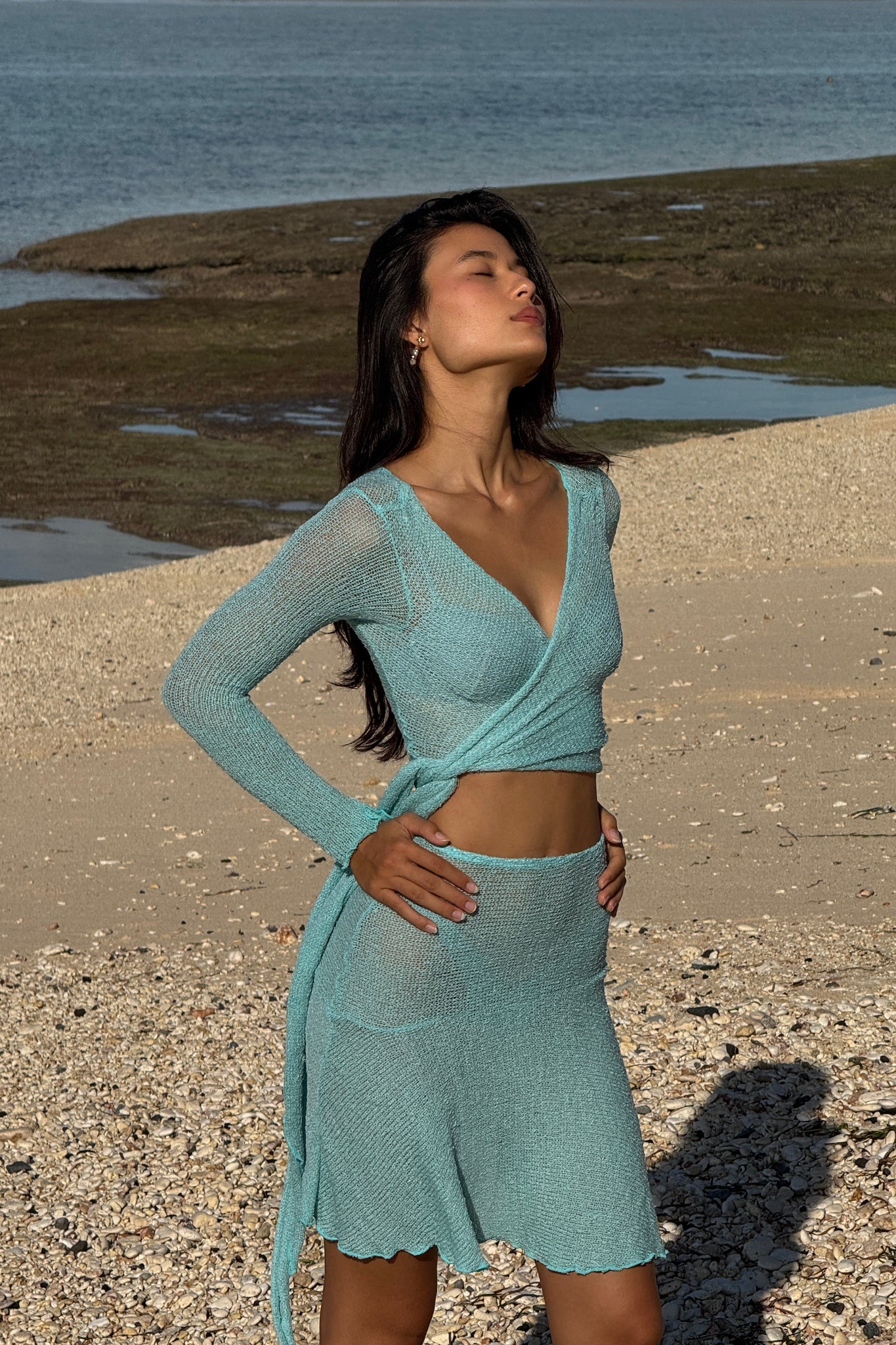 cassandra knit dress MORE TO COME Cassandra Sweater Dress in Pink