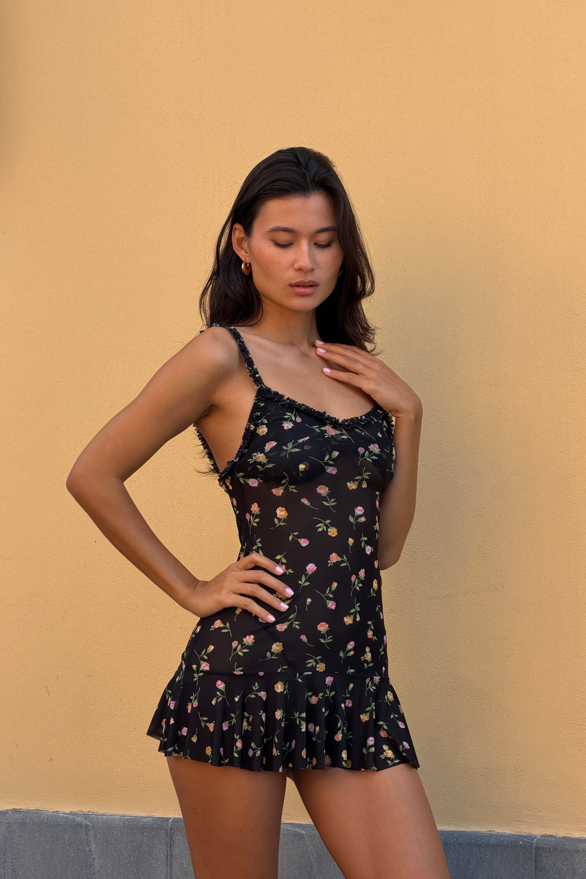 mini camilla beach dress Camilla kissed by the sun & bathing in our Almond Mini Sundress It's what this dress was made for!