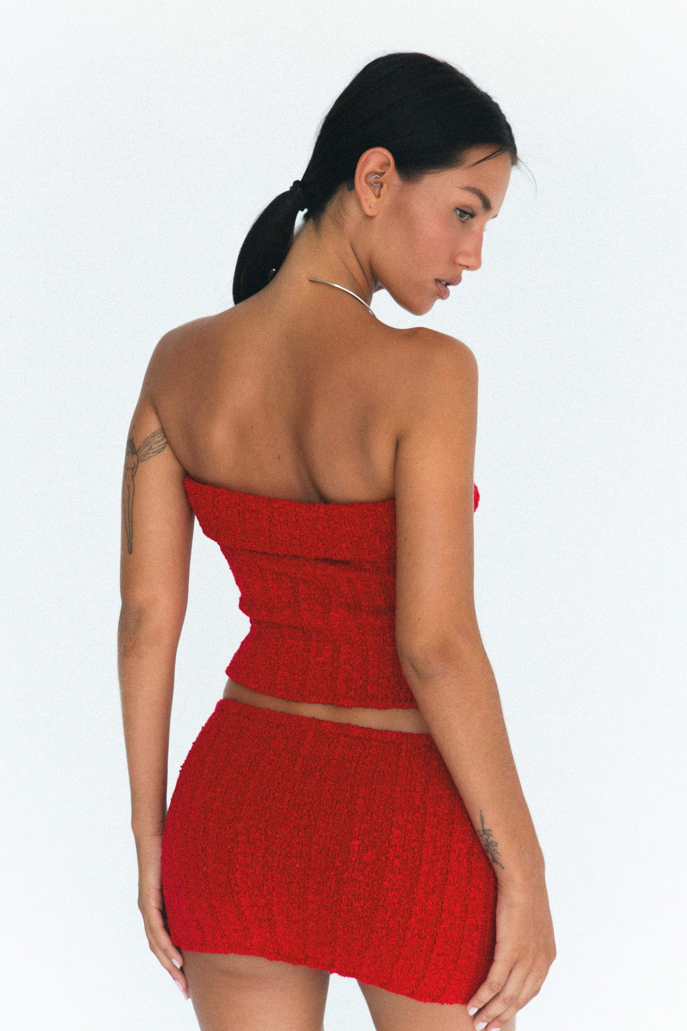 red metallic plisse tanya mini dress The Best Sparkly New Year's Eve Dresses Sabrina Endsley